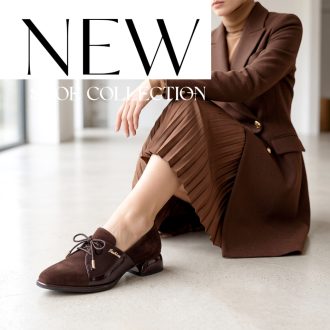   TUTTO BENE SCARPE extravagáns lakk betétes velúrbőr mocca félcipő 