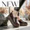 VIA ROMA platform talpas magasfényű barna slip-on 