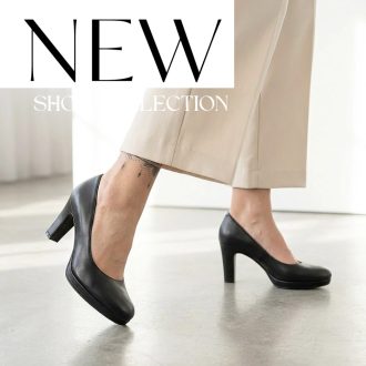 TAMARIS sarkas fekete pumps