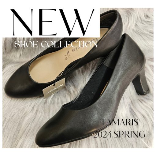 TAMARIS kis sarkas fekete pumps