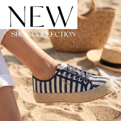 TAMARIS ESSENTIALS platform talpas kék-bézs csíkos trendi sneaker 
