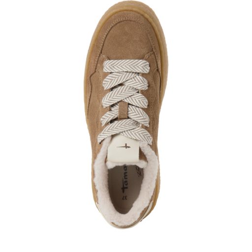 TAMARIS vastag platform talpas enyhén bélelt extra velúrbőr sneaker 