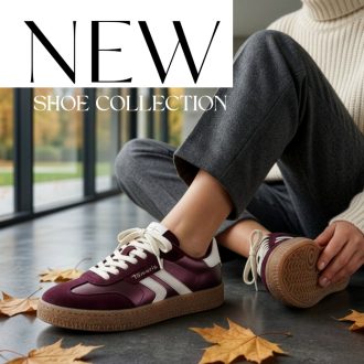 TAMARIS enyhén vastag talpú trendi bordó sneaker 