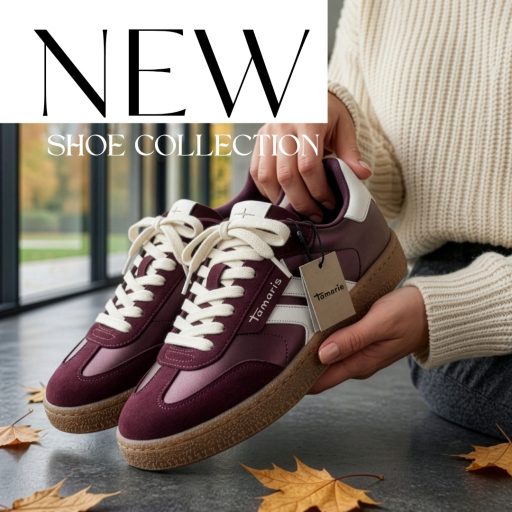 TAMARIS enyhén vastag talpú trendi bordó sneaker 