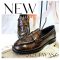 TAMARIS trendi csokibarna fényes loafer 