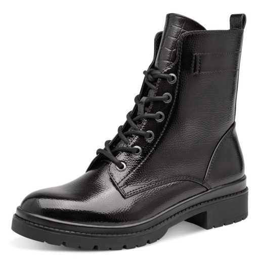 TAMARIS combat stílusú fűzős bakancs – mocca
