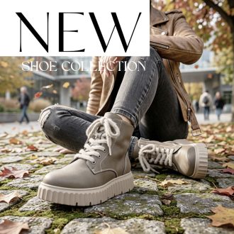 TAMARIS ESSENTIALS vastag talpú vagány taupe bakancs 