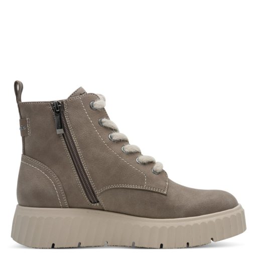 TAMARIS ESSENTIALS vastag talpú vagány taupe bakancs 