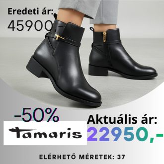 TAMARIS kis sarkas fekete bokacsizma