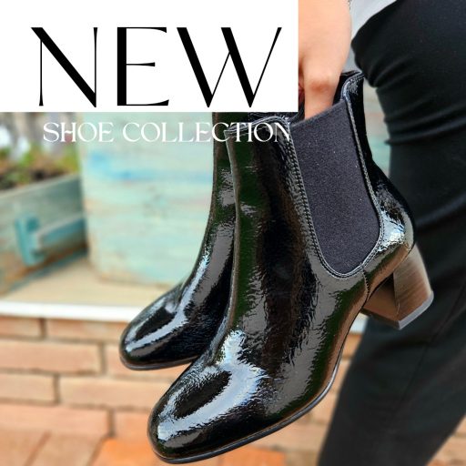 TAMARIS ESSENTIALS kis sarkas elegáns fekete lakk bokacsizma 