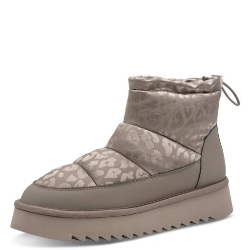 TAMARIS ultralight leopárdmintás platformtalpú hótaposó – szürke