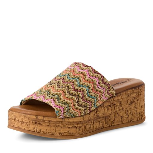 TAMARIS platform talpas multicolor papucs 
