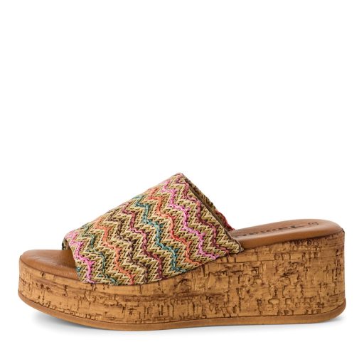 TAMARIS platform talpas multicolor papucs 