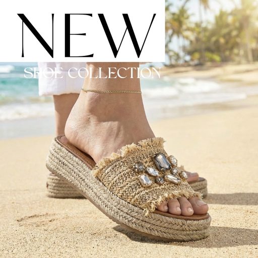 TAMARIS vastag platform talpas fonott pántos strasszköves bézs papucs 