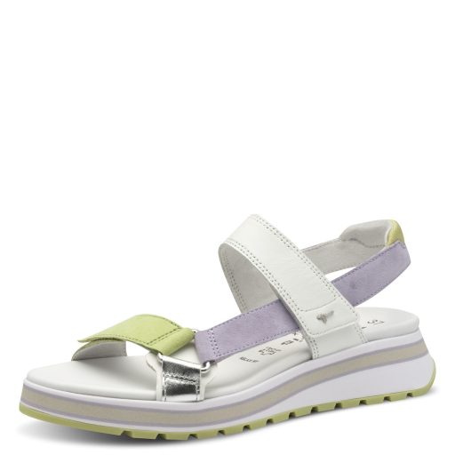 TAMARIS emelt talpú multicolor pántos kényelmi szandál