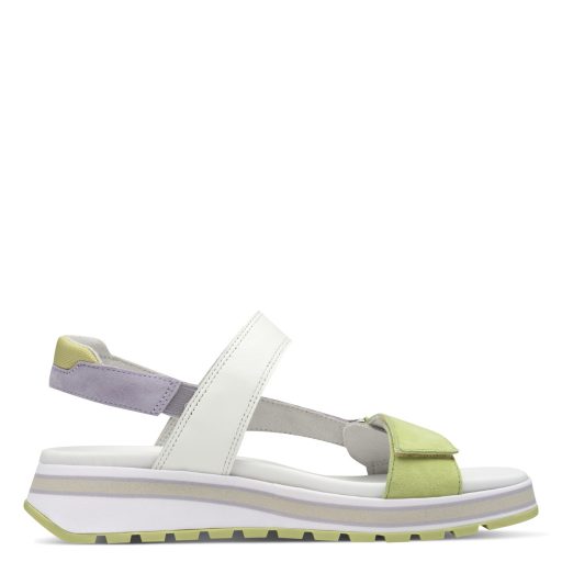 TAMARIS emelt talpú multicolor pántos kényelmi szandál
