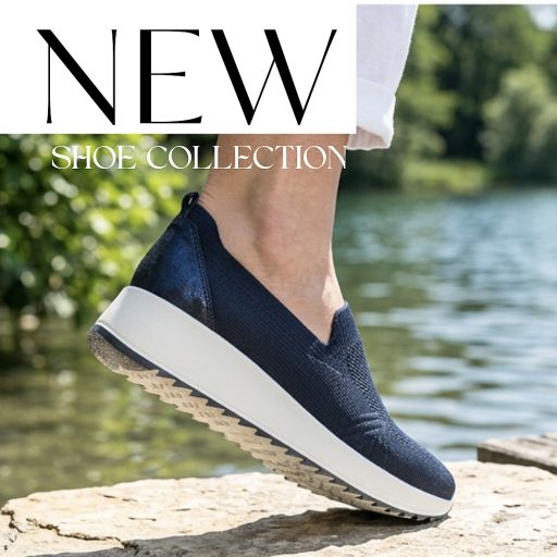 IMAC emelt talpú sötétkék vászon kényelmi slip-on 