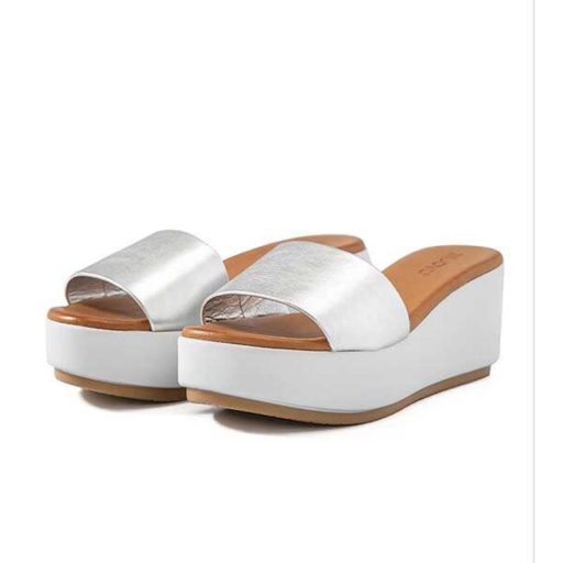 INUOVO platform talpas ezüst papucs 
