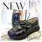 TUTTO BENE SCARPE platform talpas fénylő fekete slip-on