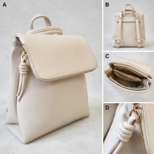 Háti és oldaltáska elegáns bézs 