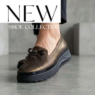 VIA ROMA emelt talpú strukturált bronz slip-on 
