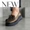 VIA ROMA emelt talpú strukturált bronz slip-on 
