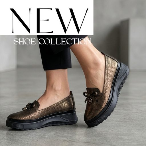 VIA ROMA emelt talpú strukturált bronz slip-on 