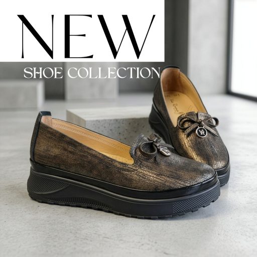 VIA ROMA emelt talpú strukturált bronz slip-on 