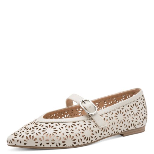 MARCO TOZZI lyukacsos cream balerina