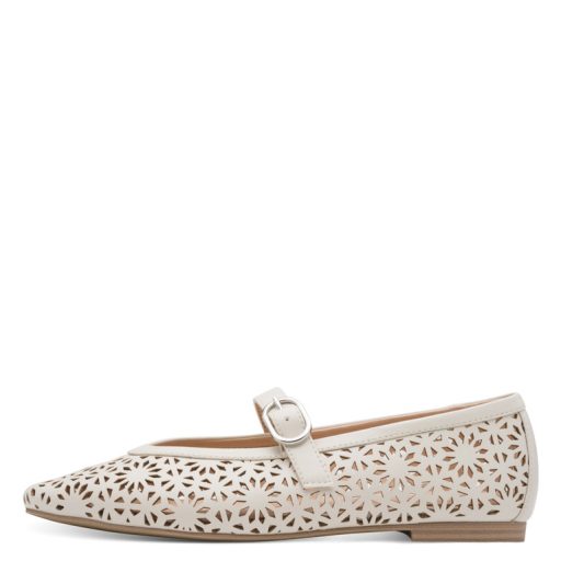 MARCO TOZZI lyukacsos cream balerina