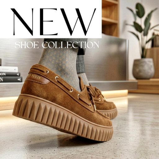 MARCO TOZZI vastag platform talpas camel slip-on 