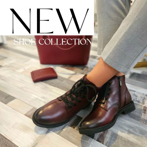 MARCO TOZZI fűzős bordó bőr bokacsizma 