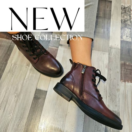 MARCO TOZZI fűzős bordó bőr bokacsizma 