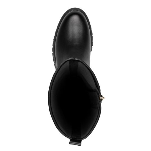 MARCO TOZZI vastag talpú fekete hosszú szárú csizma 