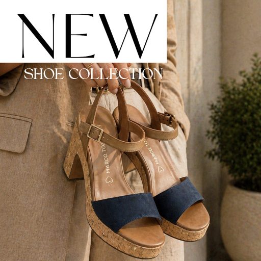 MARCO TOZZI vastag sarkú platform talpas trendi sötétkék szandál 