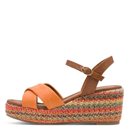 MARCO TOZZI multicolor platform talpas mangó szandál 