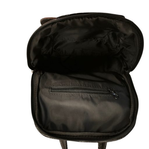 Zellia hátitáska lakk fekete croco