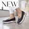 BETTY emelt talpú fekete bőr slip-on 