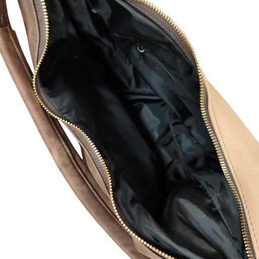 Zellia váll,- és oldaltáska elegáns caramell-barna