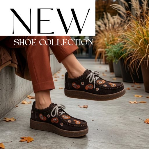 TUTTO BENE SCARPE vastag talpú hímzett velúrbőr mocca félcipő 