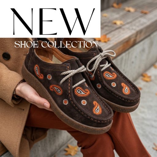 TUTTO BENE SCARPE vastag talpú hímzett velúrbőr mocca félcipő 