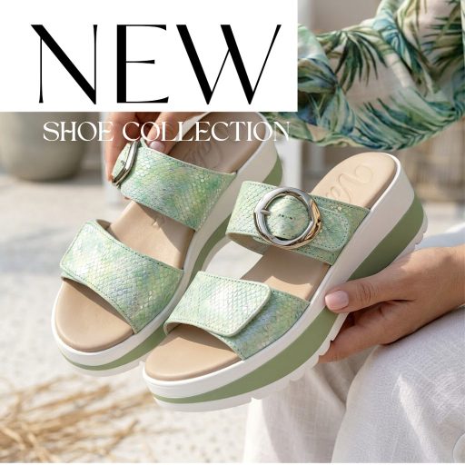 VALERIA'S vastag platform talpas zöld kígyós tépőzáras bőr papucs 