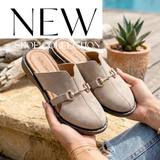 TUTTO BENE SCARPE lapos talpú taupe velúrbőr klumpa