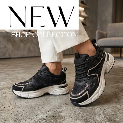WEI platform talpas fekete-bézs sneaker 