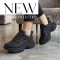 WEI platform talpas extravagáns strasszköves fekete sneaker 