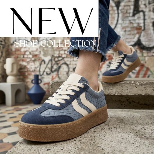 WEI vastag platform talpas navy sneaker 