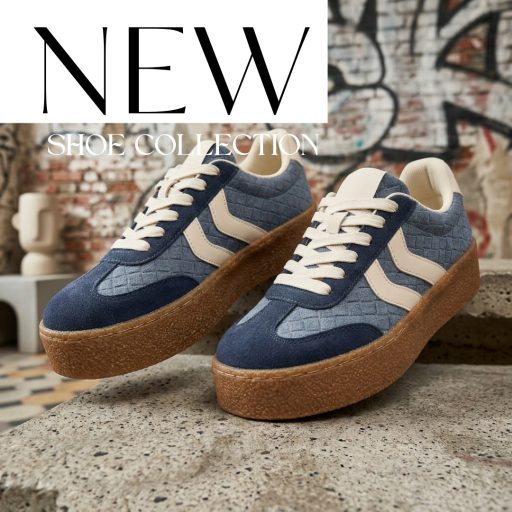 WEI vastag platform talpas navy sneaker 