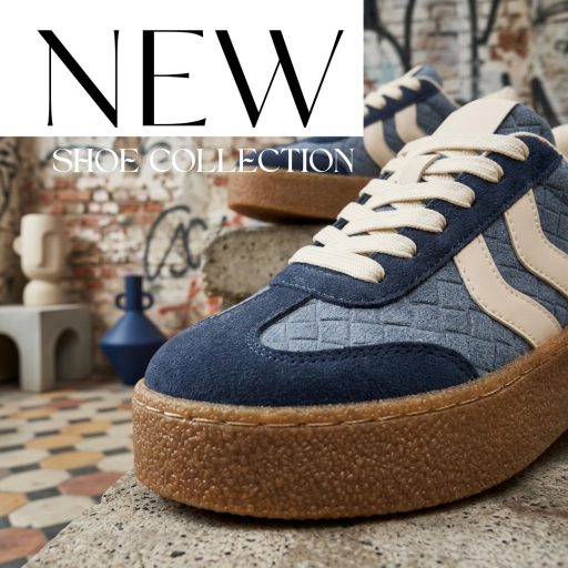 WEI vastag platform talpas navy sneaker 