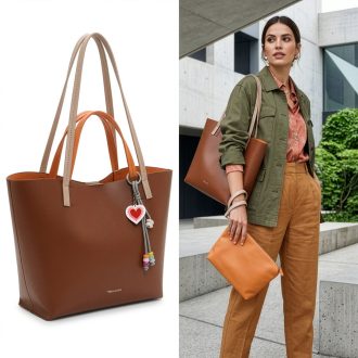   TAMARIS KESHIA kézi,- és válltáska cognac + kisméretű oldaltáska vagy nesszeszer 