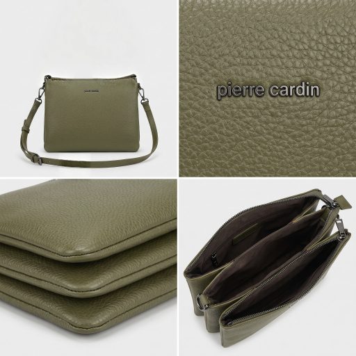 PIERRE CARDIN váll,- és oldaltáska verde